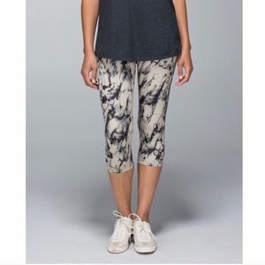 Lululemon Wunder Under Crop Leggings Marbled